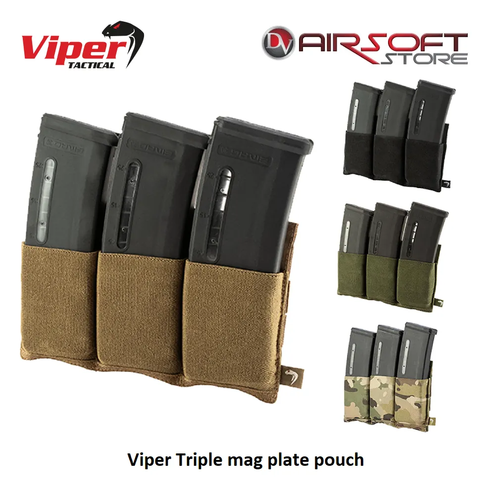 Triple mag plate pouch