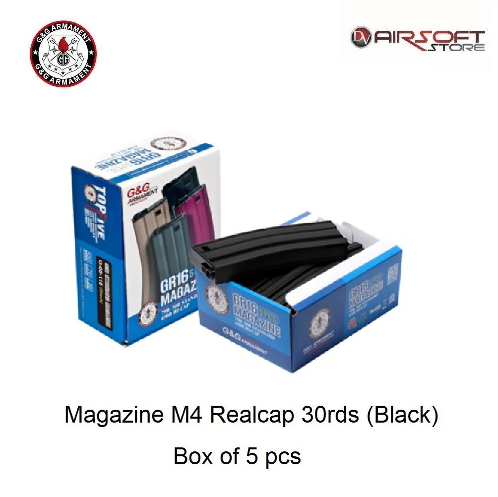 Magazine M4 Realcap 30rds (Black) - box of 5
