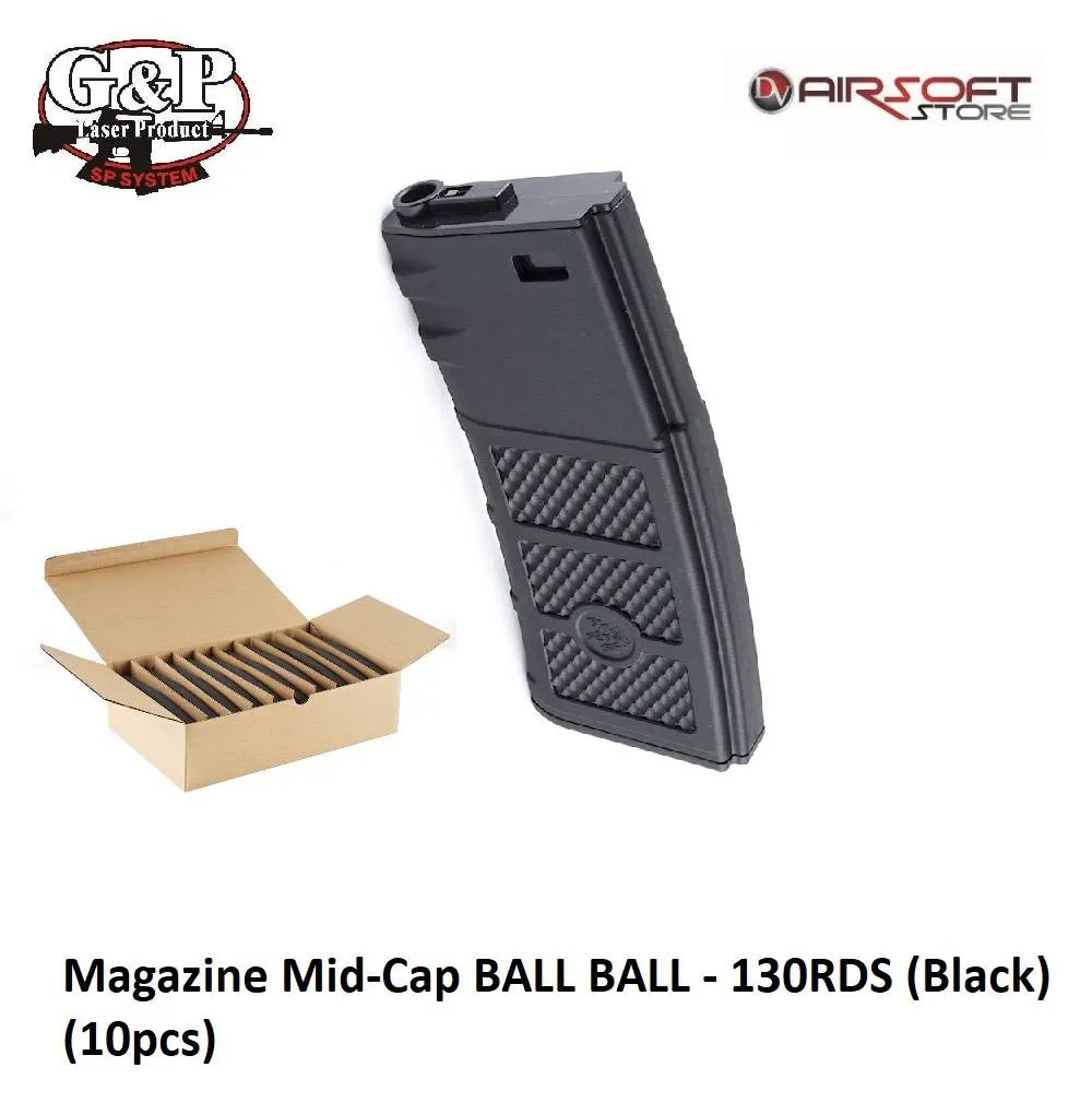 Magazine Mid-Cap BALL BALL - 130RDS (Black) (10pcs)