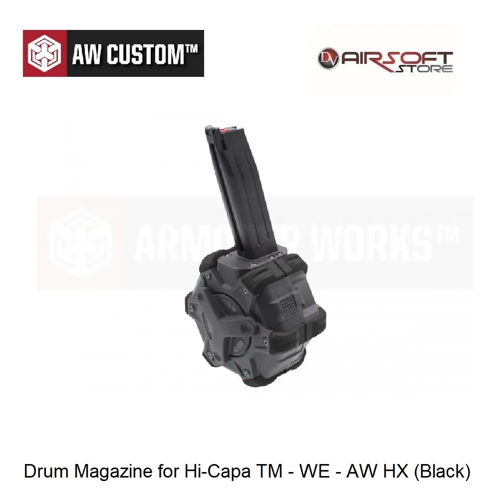 [2100000033881] Drum Magazine for Hi-Capa TM - WE - AW HX (Black)