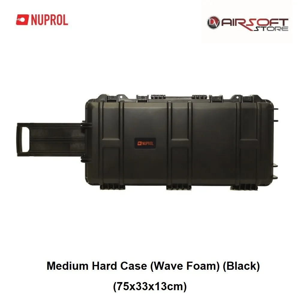 Medium Hard Case (Wave Foam) (Black)
