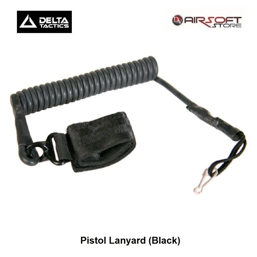 [2100000034048] Pistol Lanyard (Black)