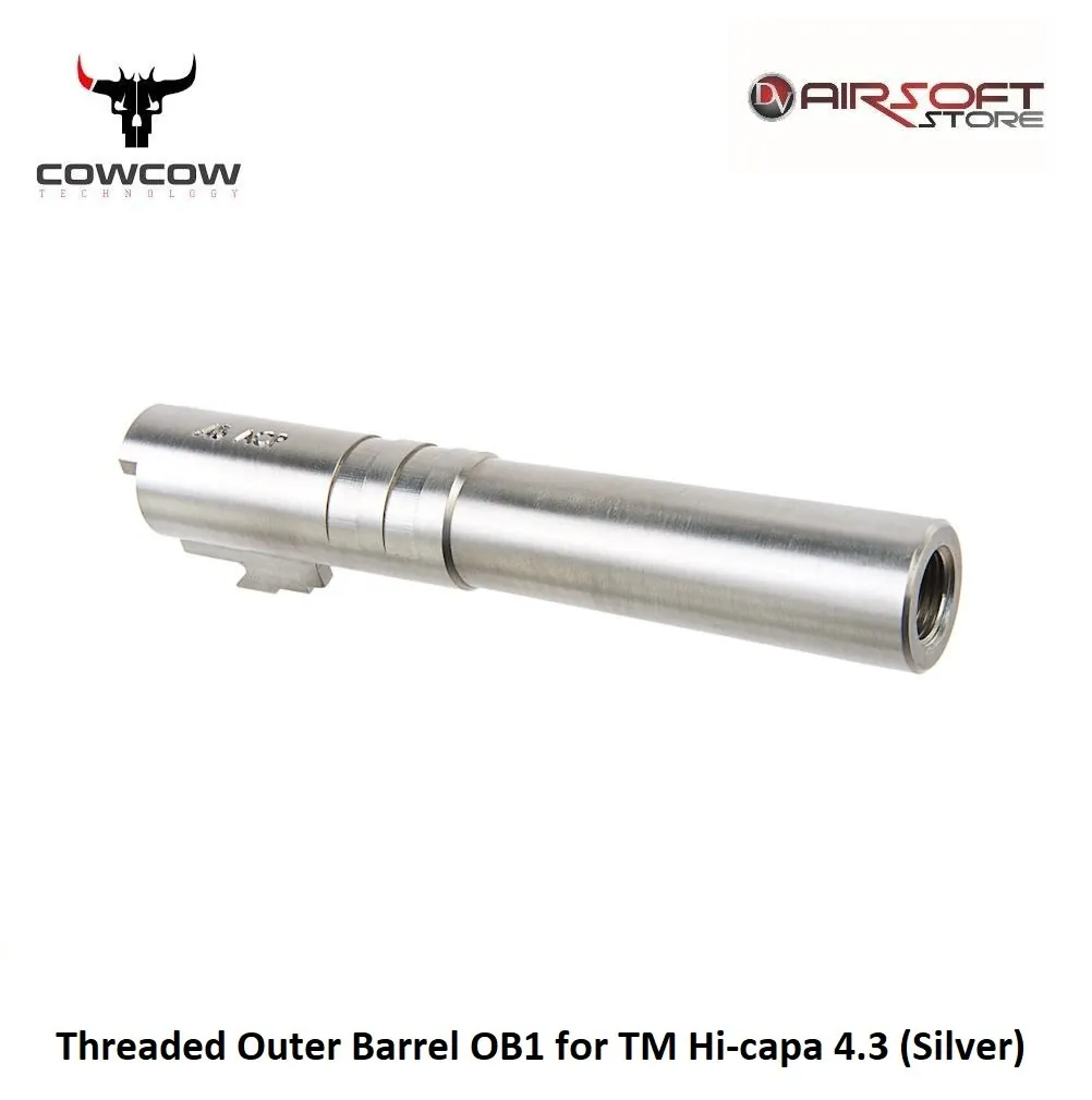 [2100000034369] Threaded Outer Barrel OB1 for TM Hi-capa 4.3 (Silver)