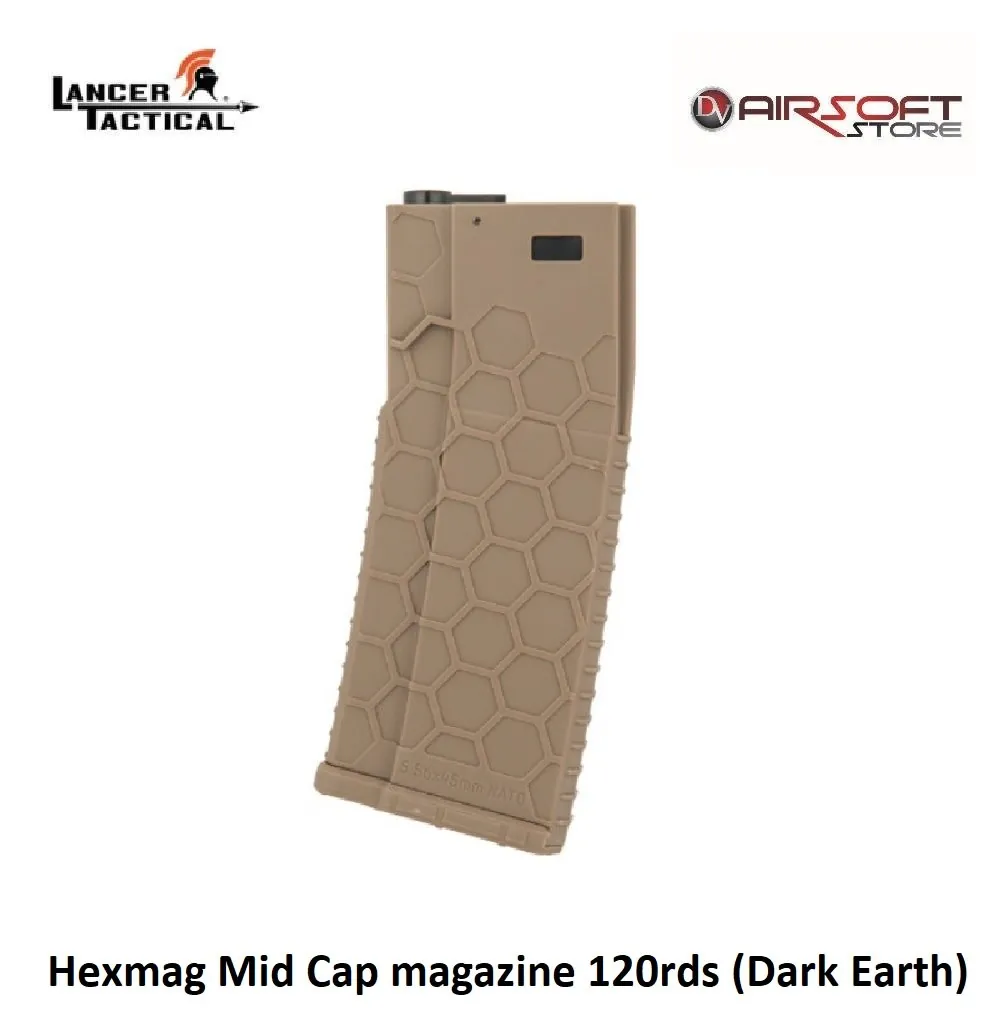 [2100000034512] Hexmag Mid Cap magazine 120rds (Dark Earth)