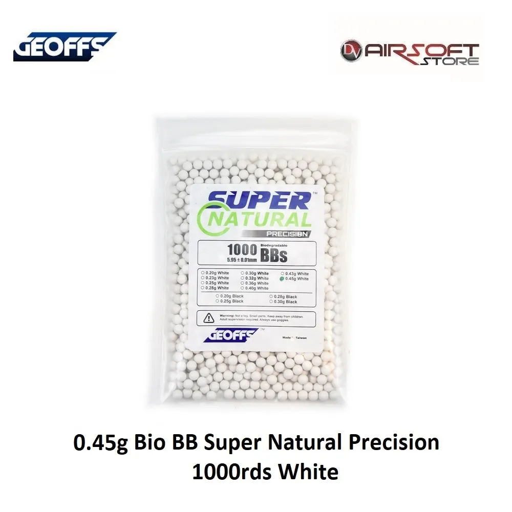 [2100000034697] 0.45g Bio BB Super Natural Precision 1000rds White