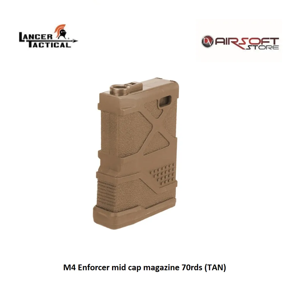 [2100000035540] M4 Enforcer mid cap magazine 70rds (TAN)