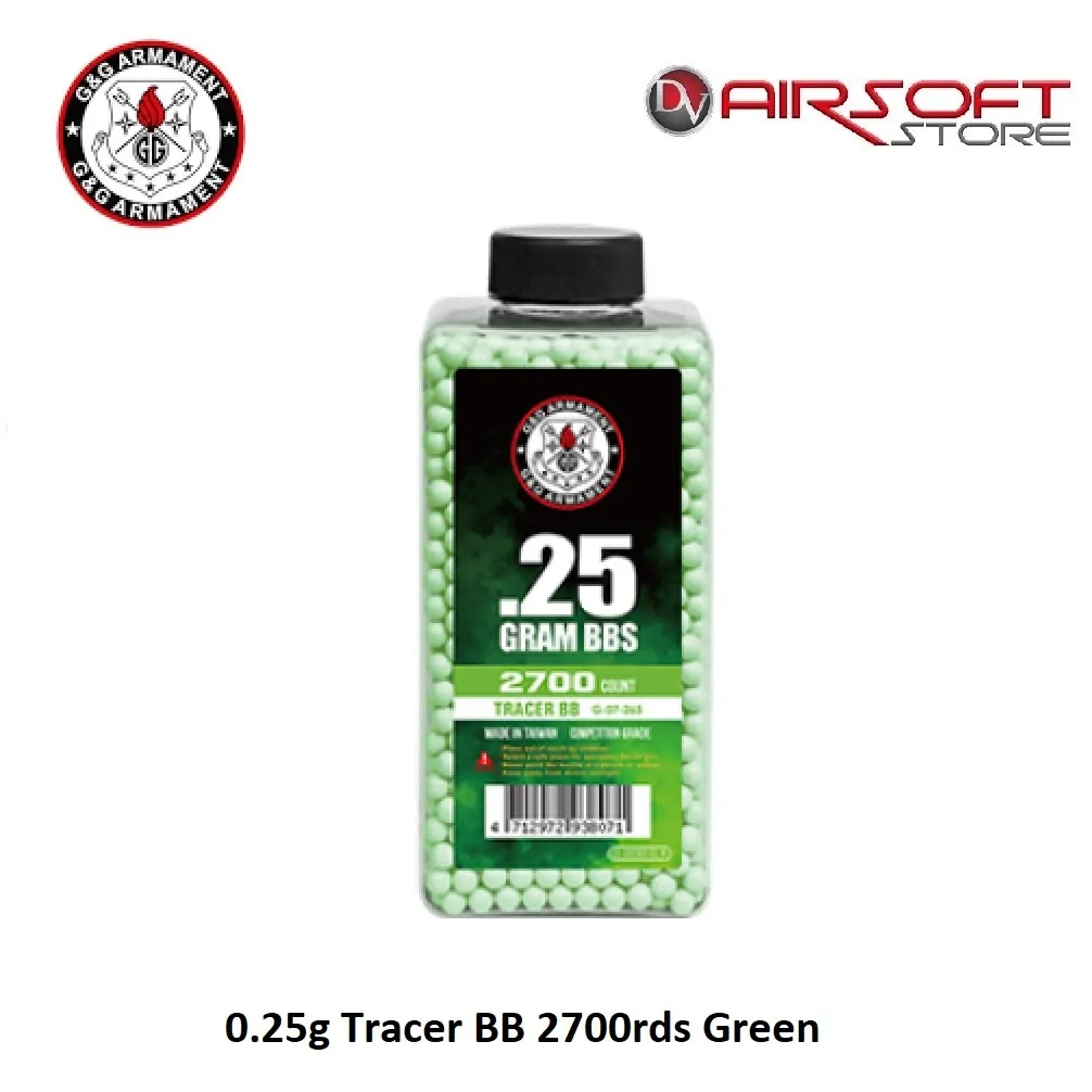 [2100000036073] 0.25g Tracer BB 2700rds Green