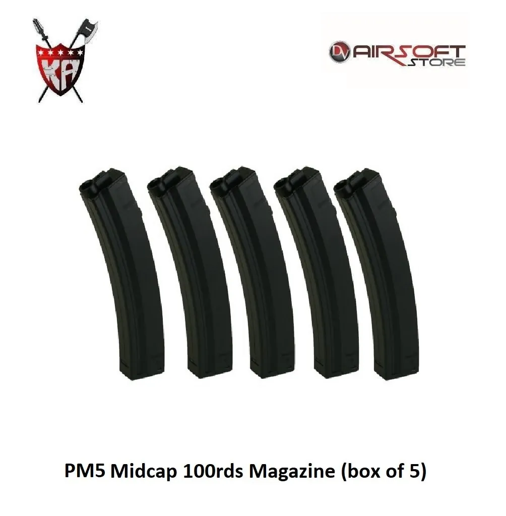 [2100000036257] PM5 Midcap 100rds Magazine (box of 5)