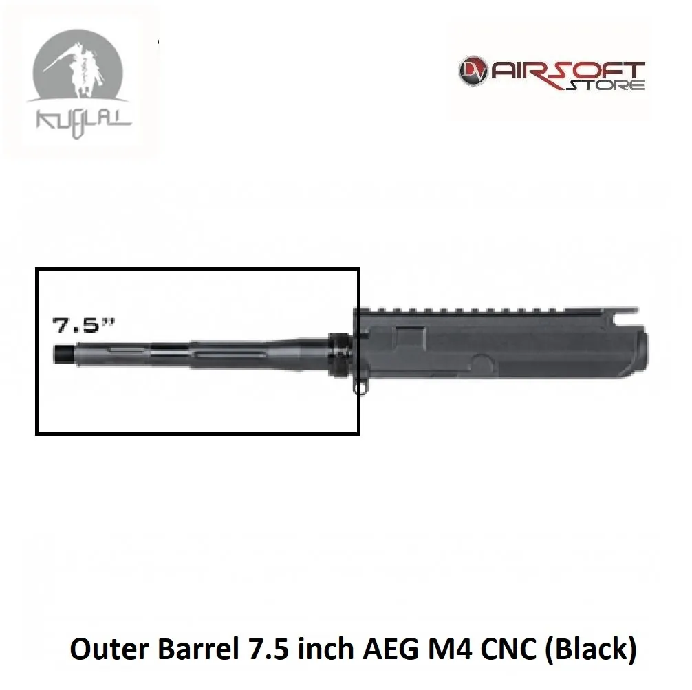 [2100000036776] Outer Barrel 7.5 inch AEG M4 CNC (Black)