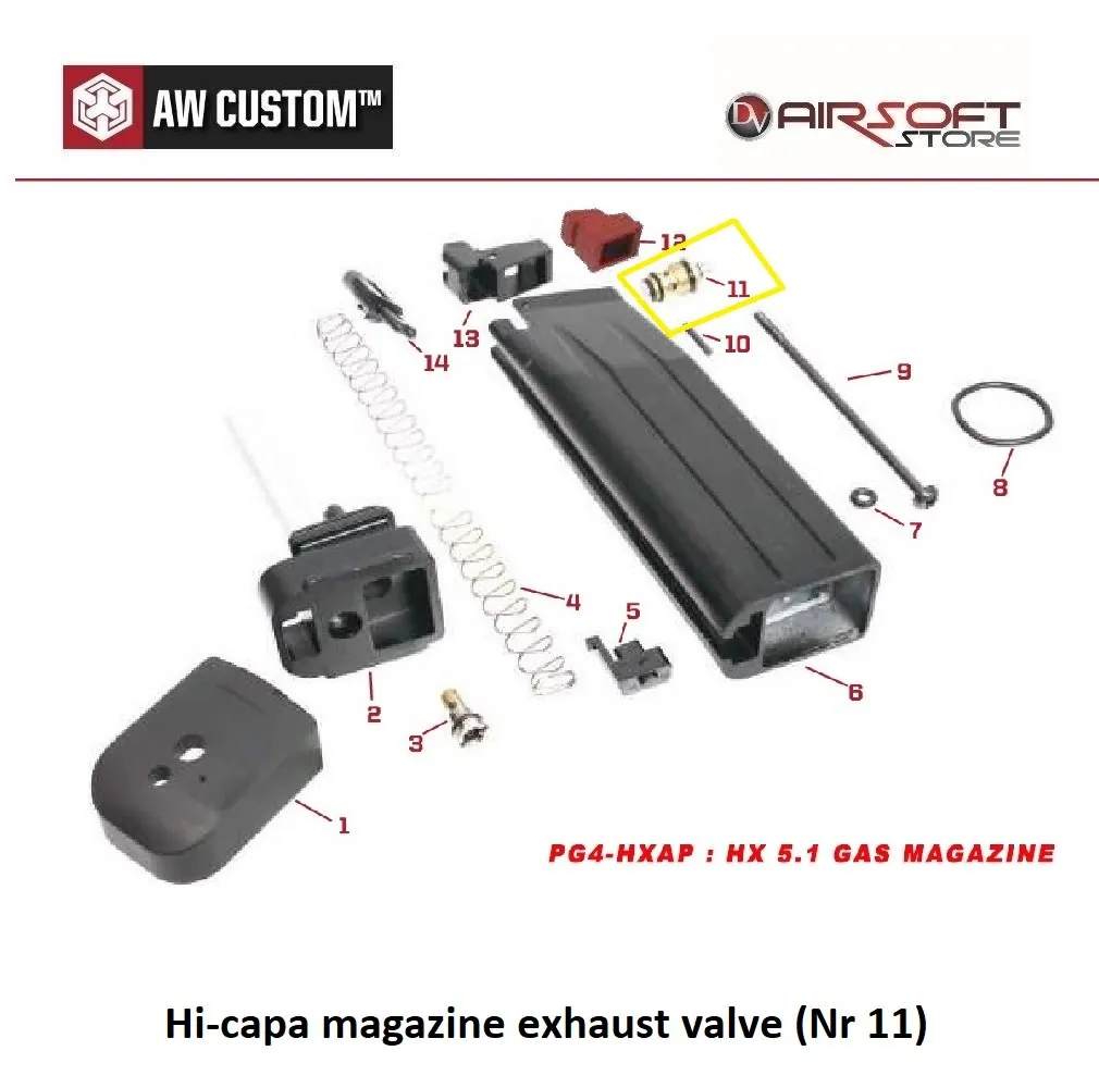[2100000036943] Hi-capa magazine exhaust valve (Nr 11)