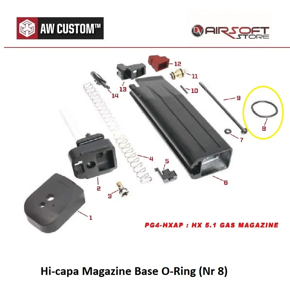 [2100000036950] Hi-capa Magazine Base O-Ring (Nr 8)