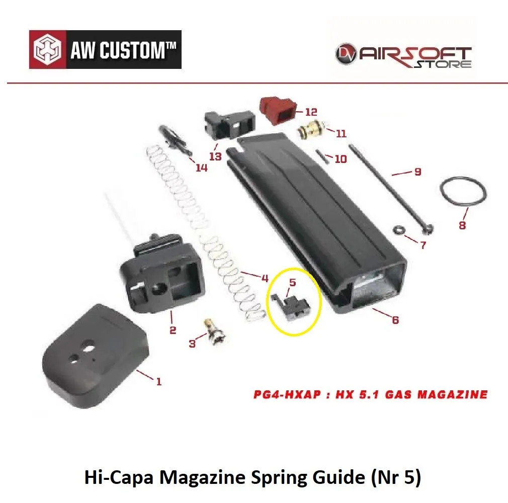 [2100000036967] Hi-Capa Magazine Spring Guide (Nr 5)