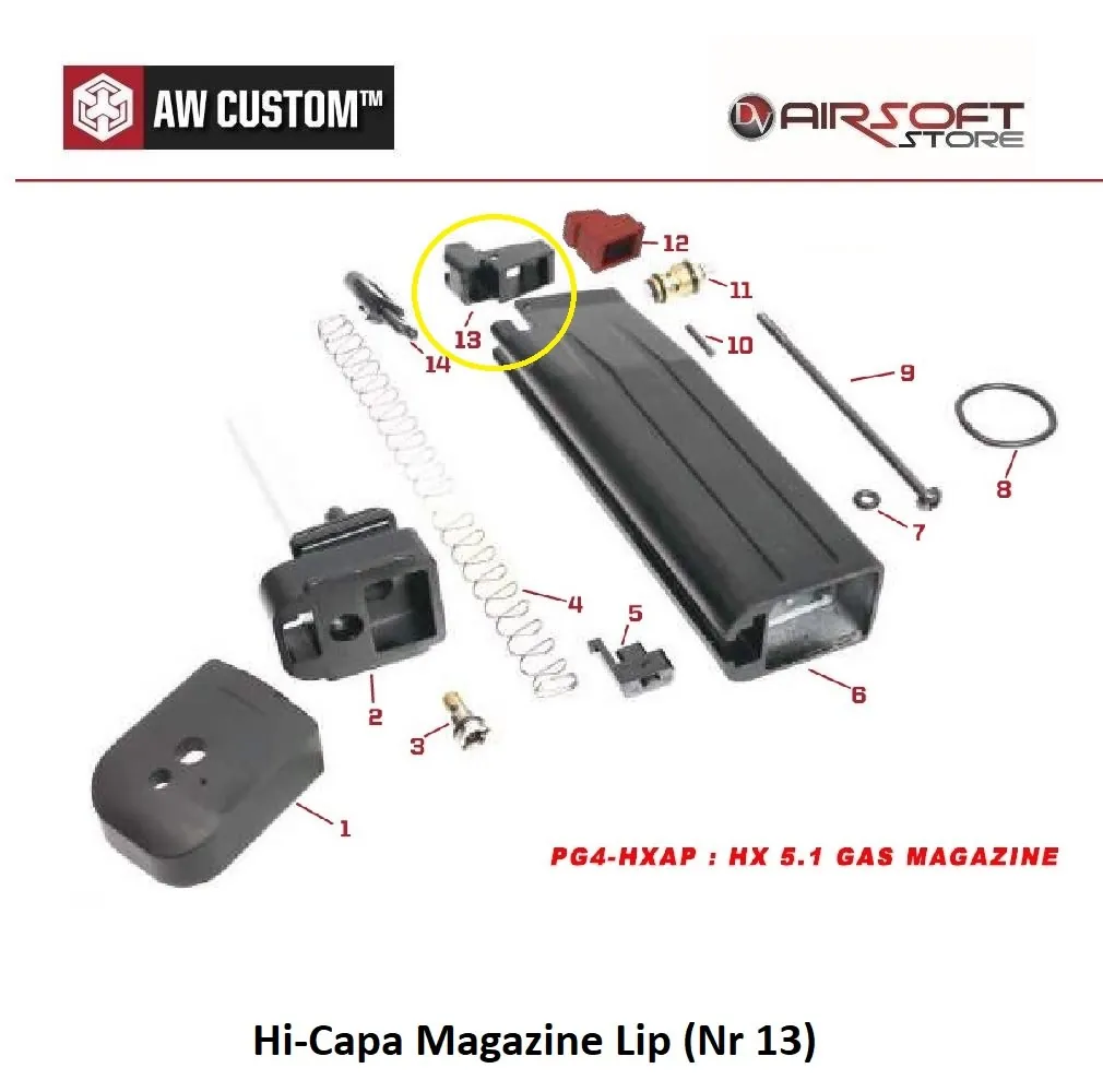 [2100000036974] Hi-Capa Magazine Lip (Nr 13)