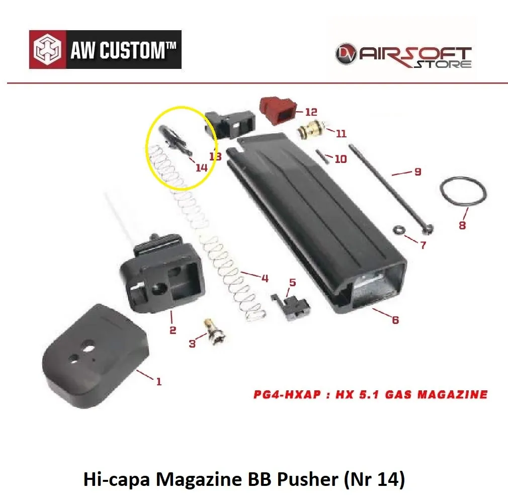 [2100000036998] Hi-capa Magazine BB Pusher (Nr 14)