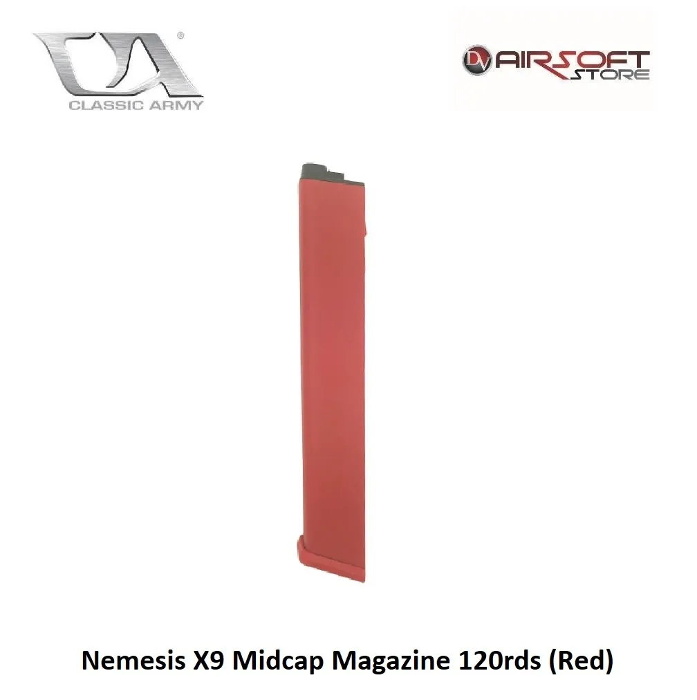 [2100000037179] Nemesis X9 and ARP 9 Midcap Magazine 120rds (Red)