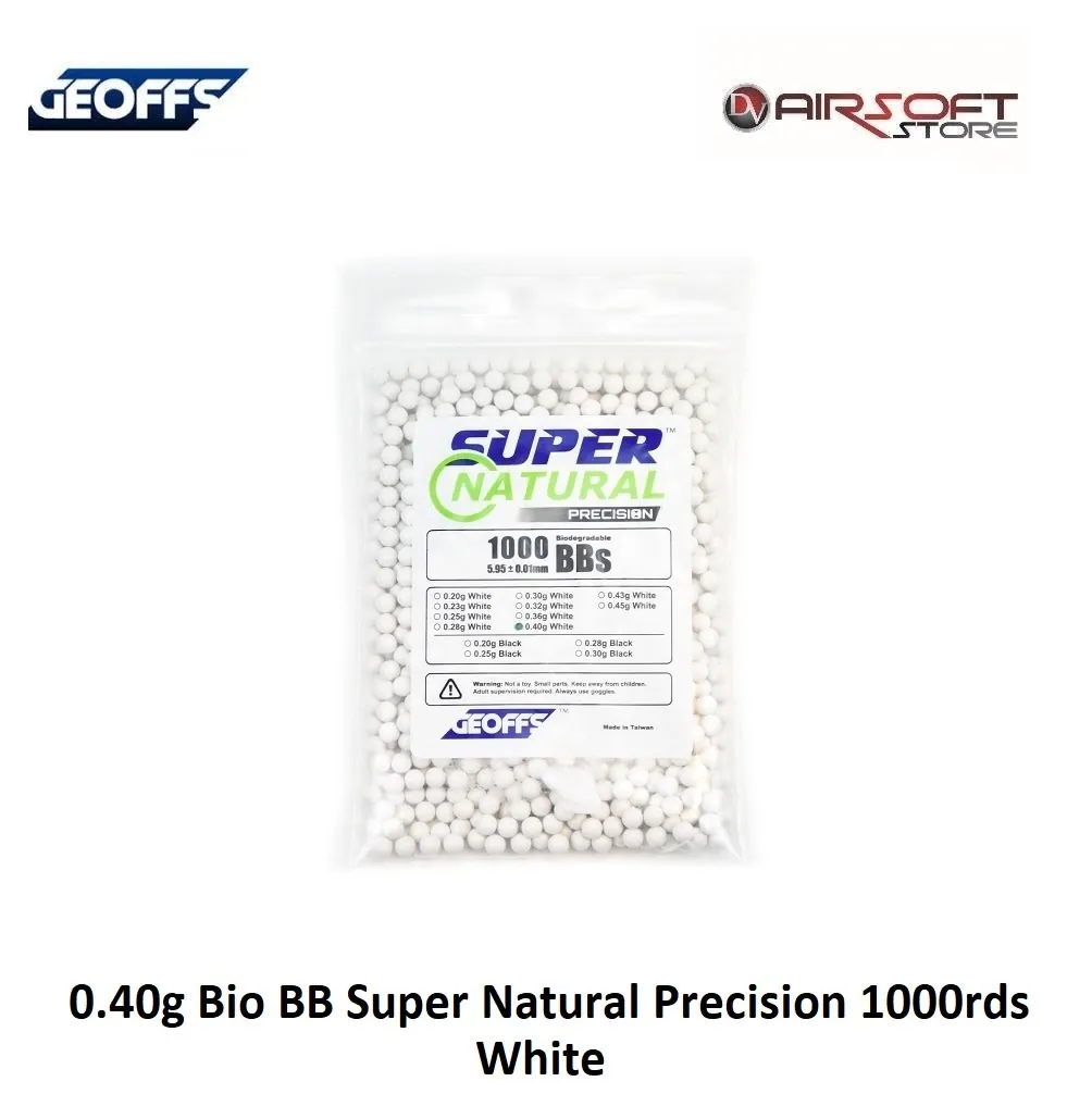 [2100000037407] 0.40g Bio BB Super Natural Precision 1000rds White