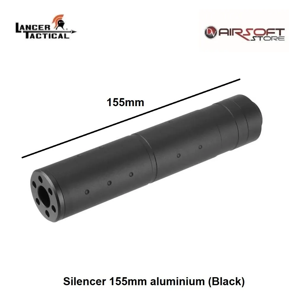 [2100000037469] Silencer 155mm aluminium (Black)