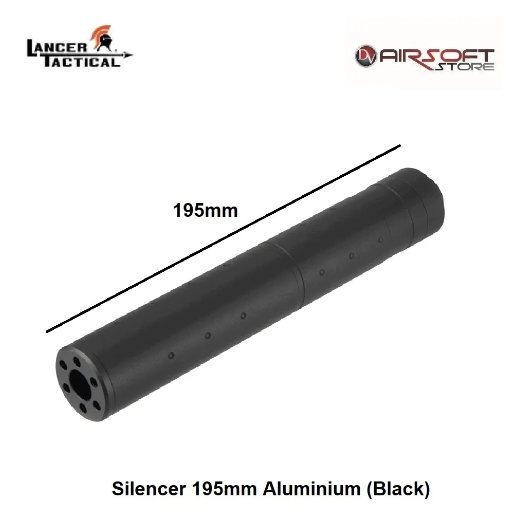 [2100000037476] Silencer 195mm Aluminium (Black)