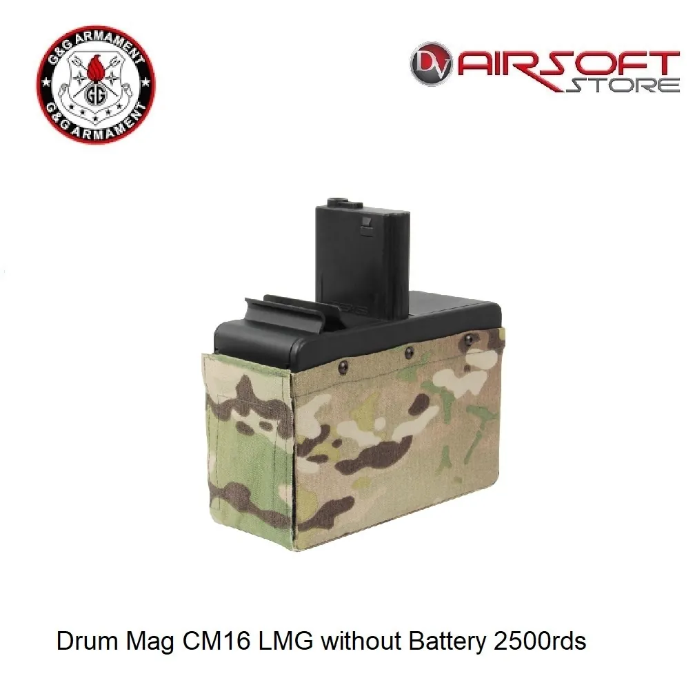 [2100000039333] Drum Mag CM16 LMG without Battery 2500rds Multicam