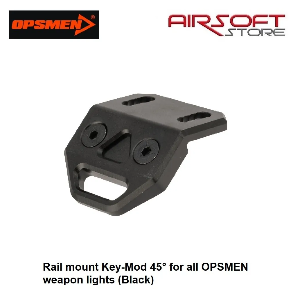 [2100000041176] Rail mount Key-Mod 45° for all OPSMEN weapon lights (Black)