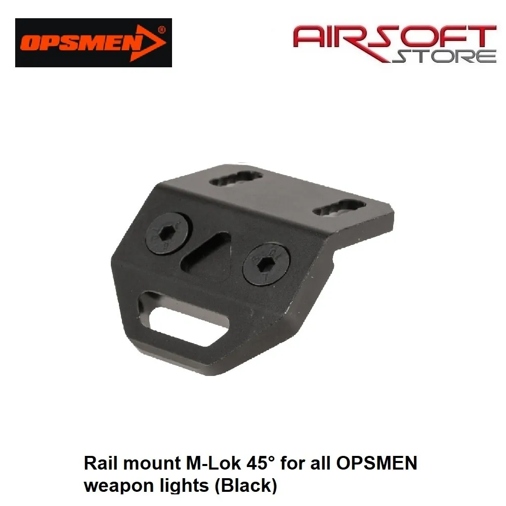 [2100000041183] Rail mount M-Lok 45° for all OPSMEN weapon lights (Black)
