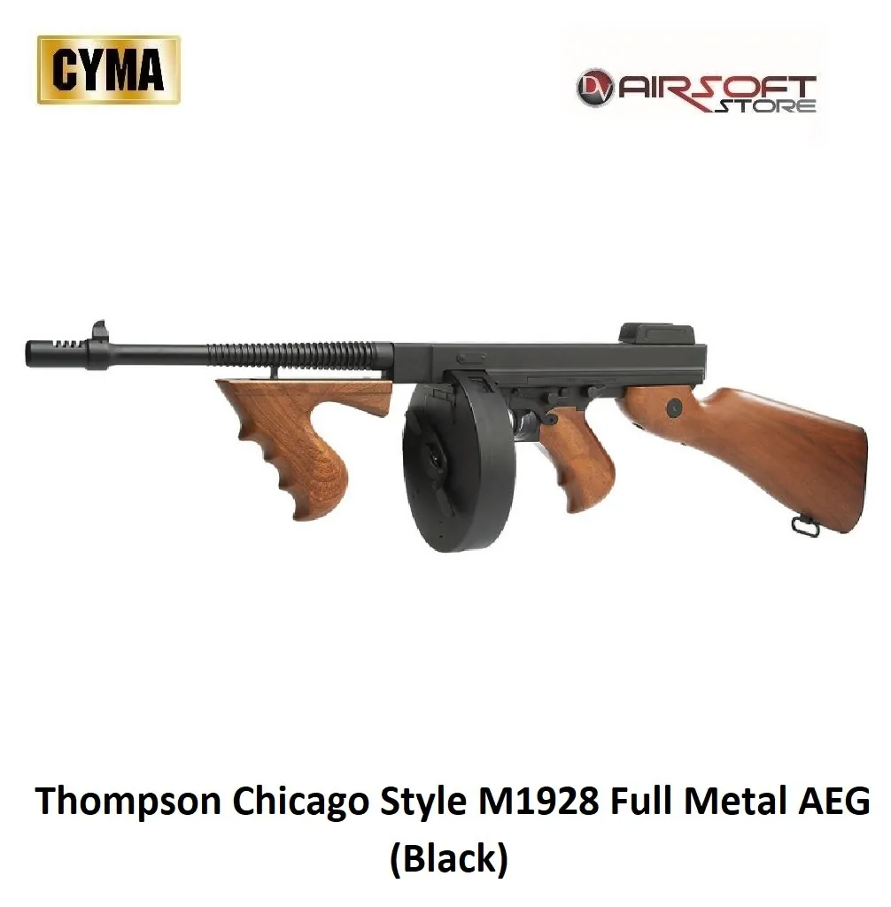 [2100000042296] Thompson Chicago Style M1928 Full Metal AEG (Black)