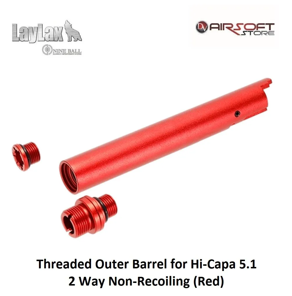 [2100000042432] Threaded Outer Barrel For Hi-Capa 5.1 2Way (Red)