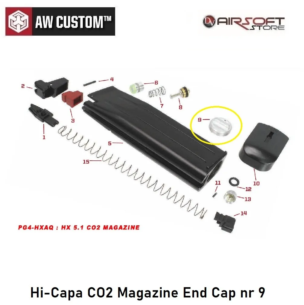 [2100000042678] Hi-Capa CO2 Magazine End Cap nr 9