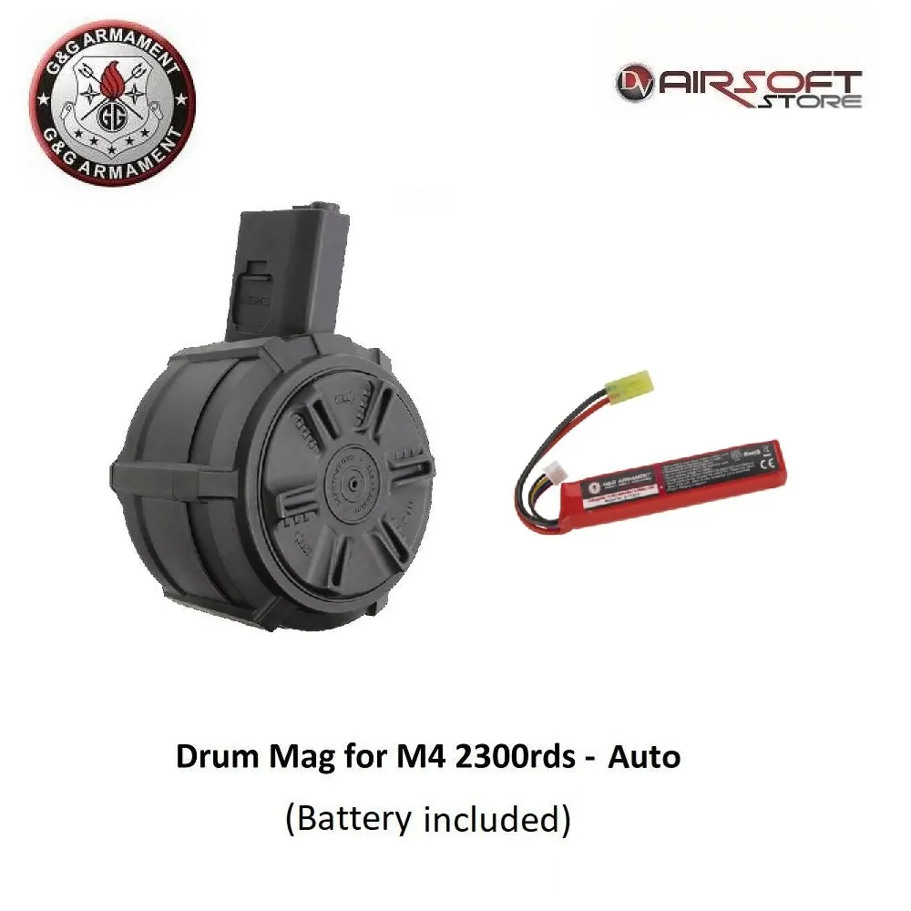 Drum Mag for M4 2300rds - Auto with battery
