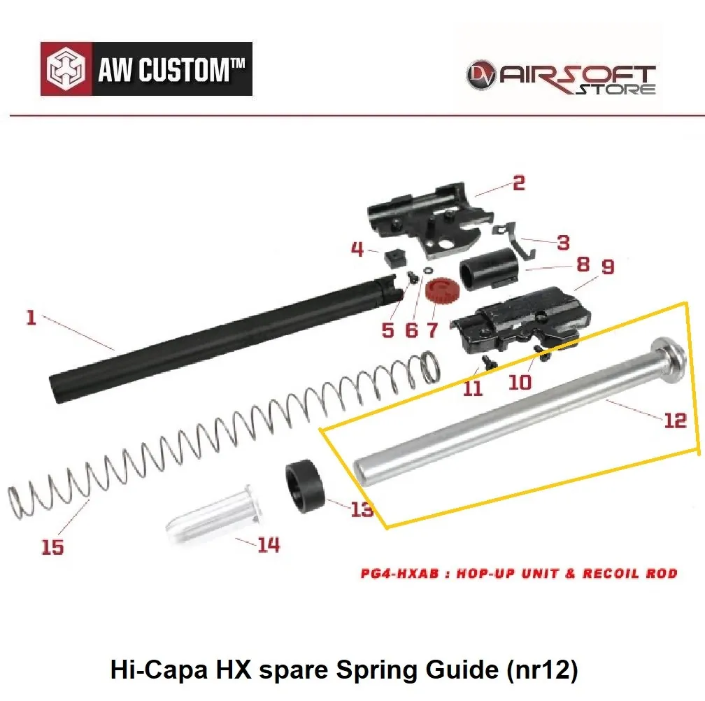 [2100000043149] Hi-Capa HX spare Spring Guide (nr12)