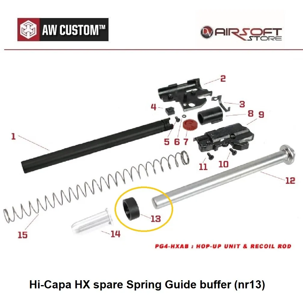 [2100000043156] Hi-Capa HX spare Spring Guide buffer (nr13)