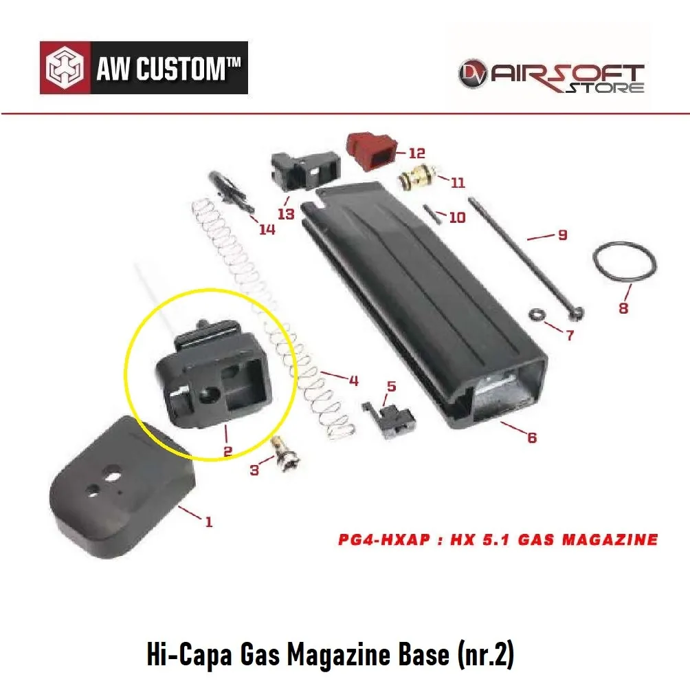 [2100000046256] Hi-Capa Gas Magazine Base (nr.2)