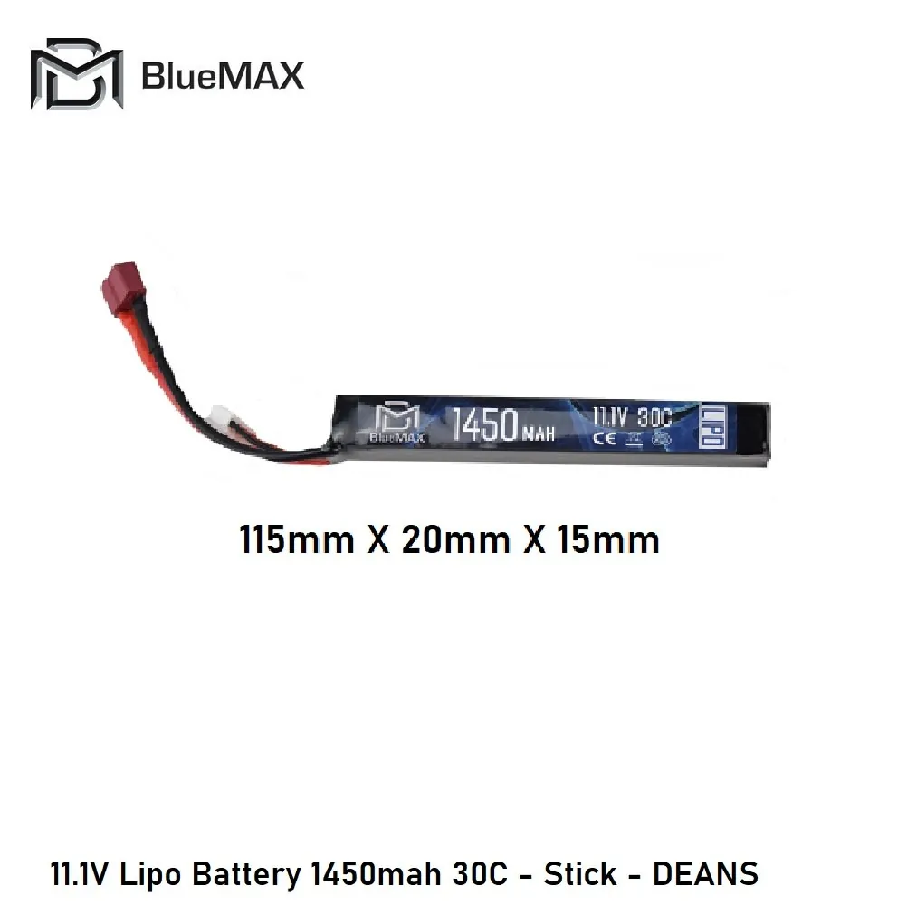 [2100000046775] 1450mAh LiPo 11.1V 30C stick deans