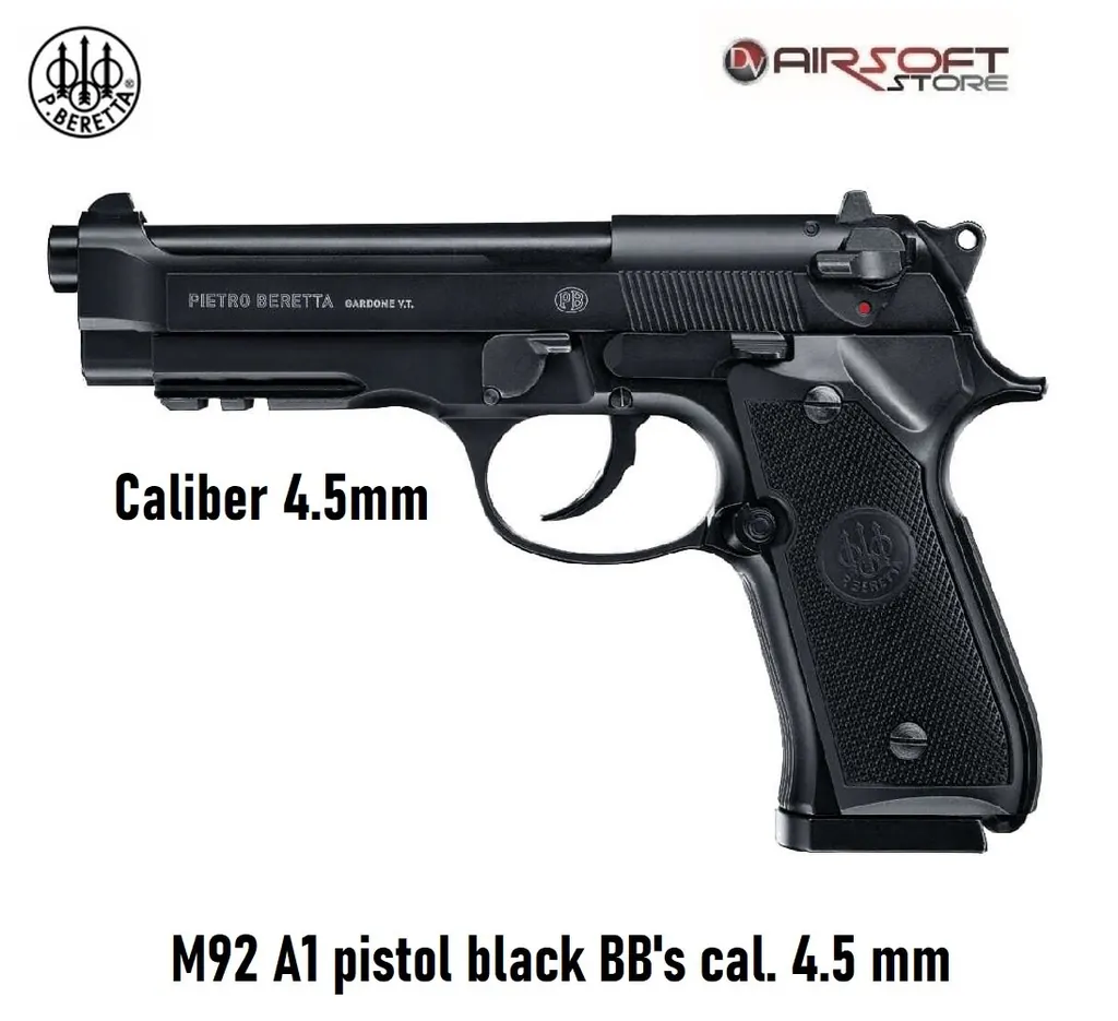 [2100000048144] M92 A1 pistol black BB's cal. 4.5 mm