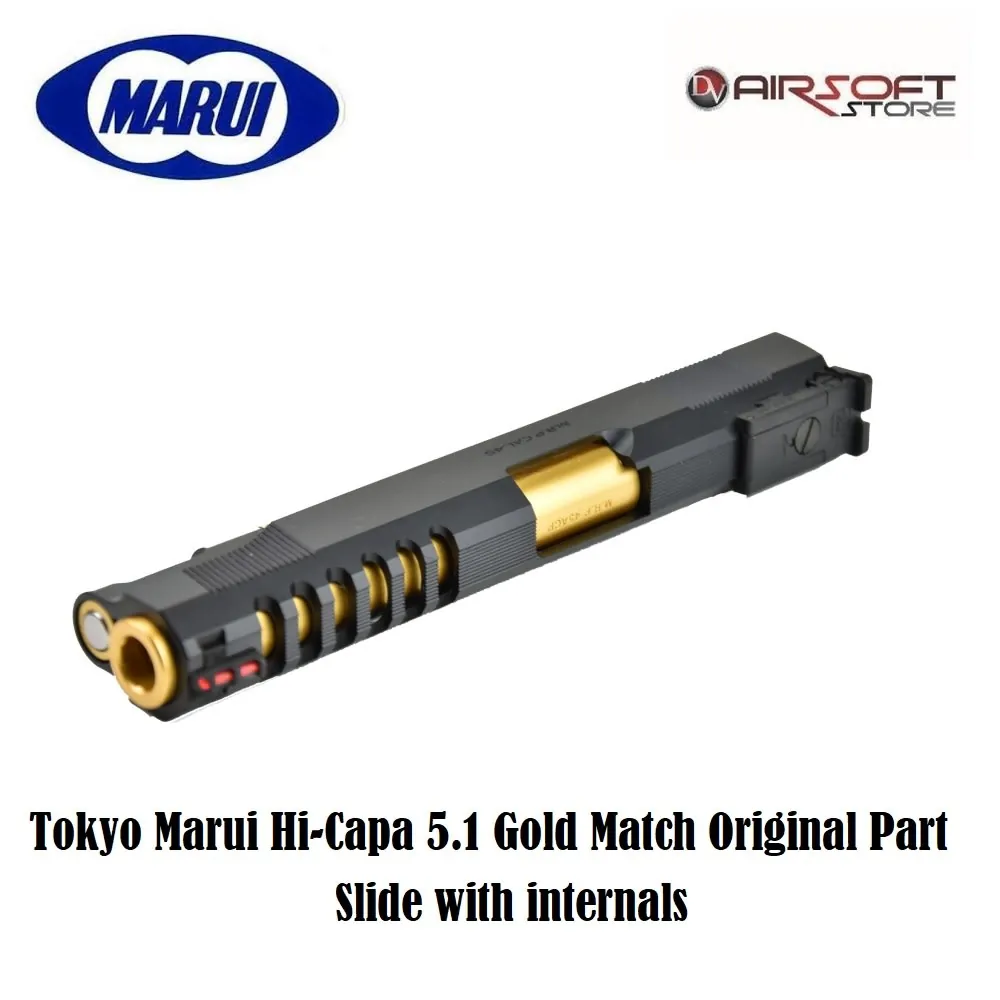 [2100000048380] Hi-Capa 5.1 Gold Match Original Part Slide with internals