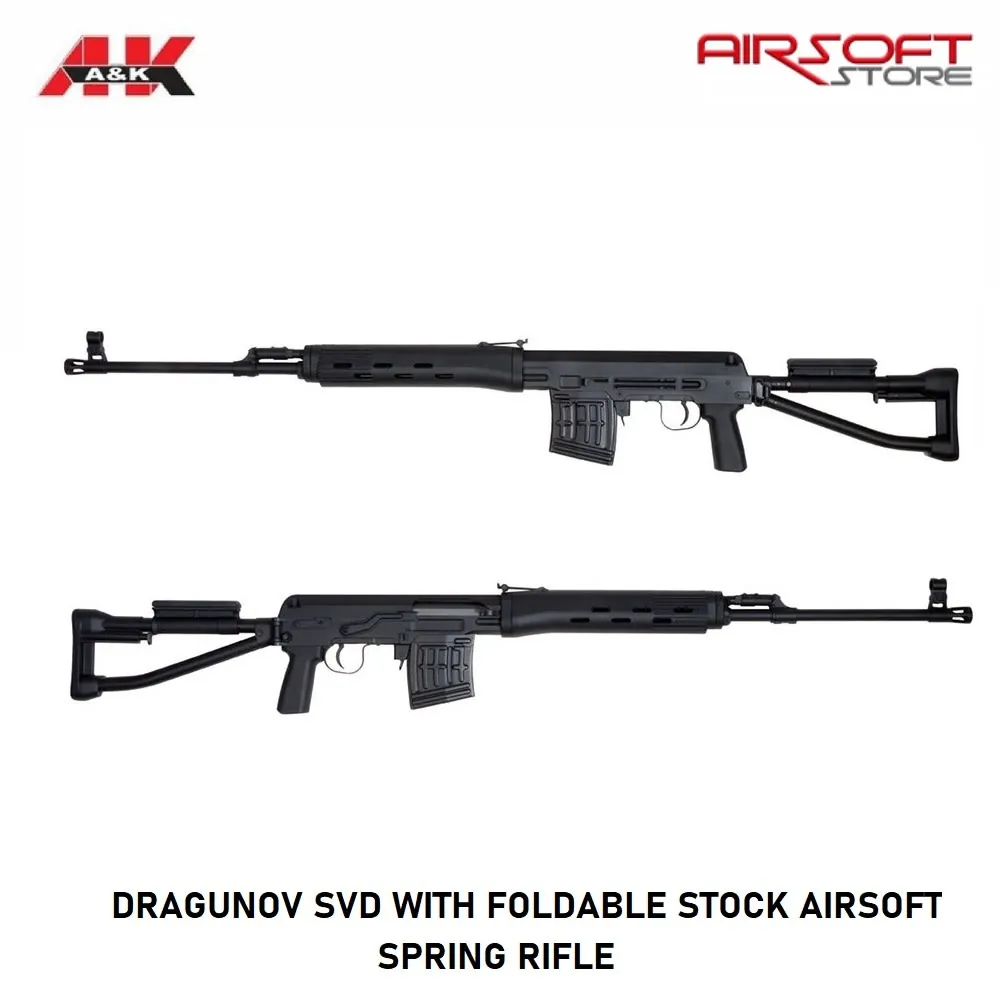 [2100000048434] DRAGUNOV SVD WITH FOLDABLE STOCK AIRSOFT SPRING RIFLE