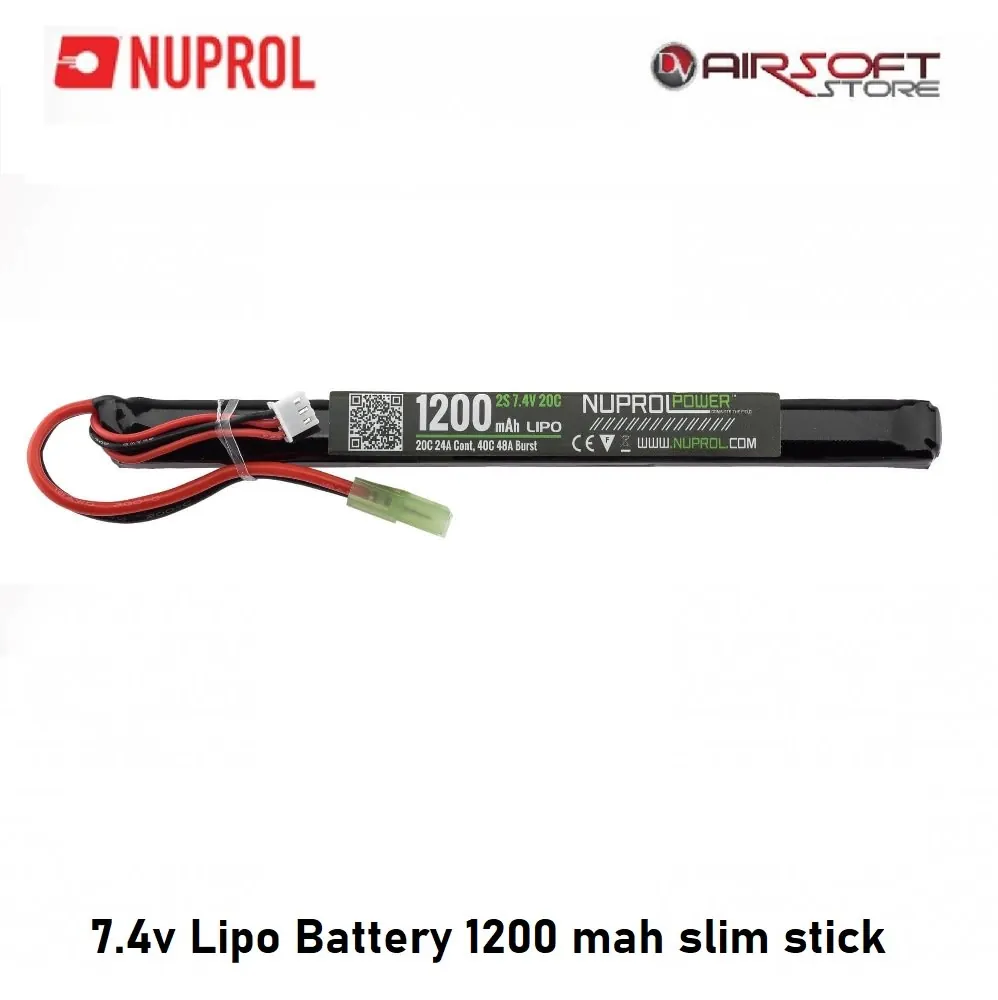 [2100000050710] 7.4v Lipo Battery 1200 mah slim stick 20C