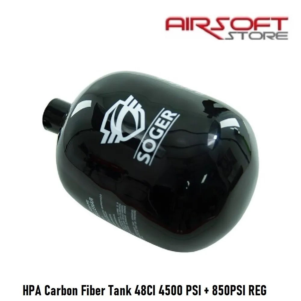 HPA Carbon Fiber Tank 48CI 4500 PSI + 850PSI REG