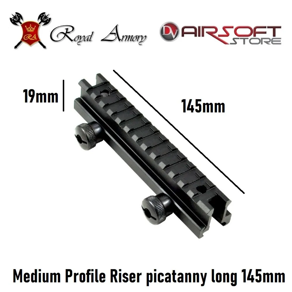[2100000053100] Medium Profile Riser picatinny long 145mm