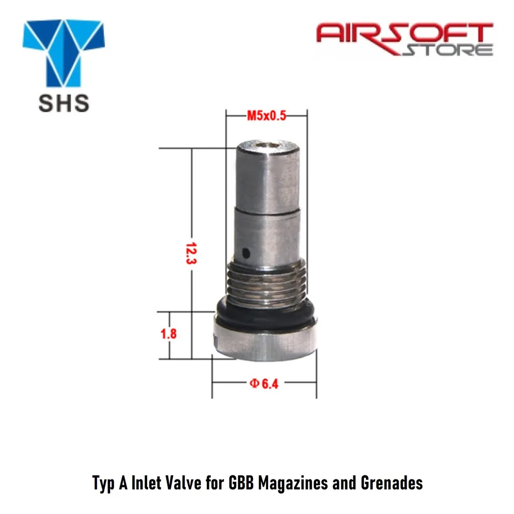 Type A Inlet Valve for GBB Magazines and Grenades