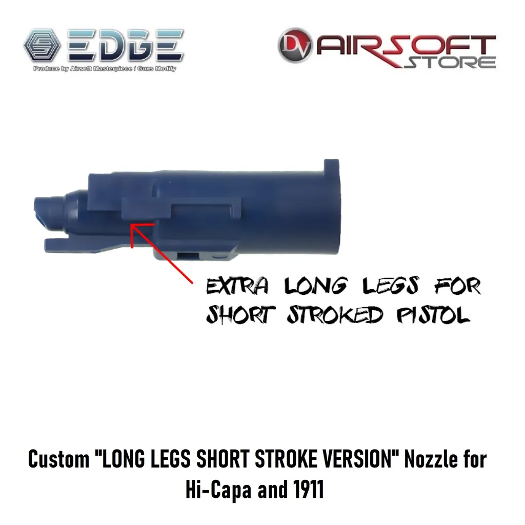 Custom "LONG LEGS SHORT STROKE VERSION" Nozzle for Hi-Capa and 1911