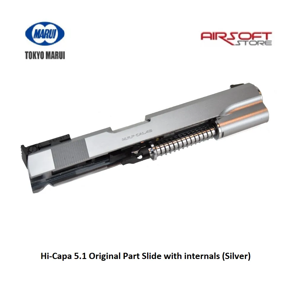 [2100000056545] Hi-Capa 5.1 Original Part Slide with internals (Silver)