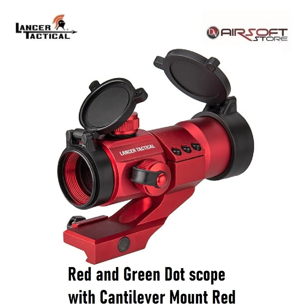 [2100000058273] Red and Green Dot scope with Cantilever Mount Red