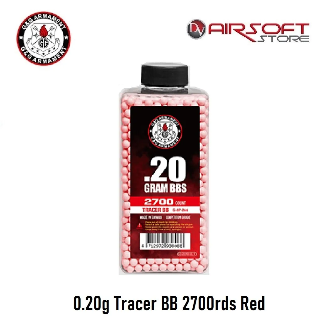 [2100000059584] 0.20g Tracer BB 2700rds Red