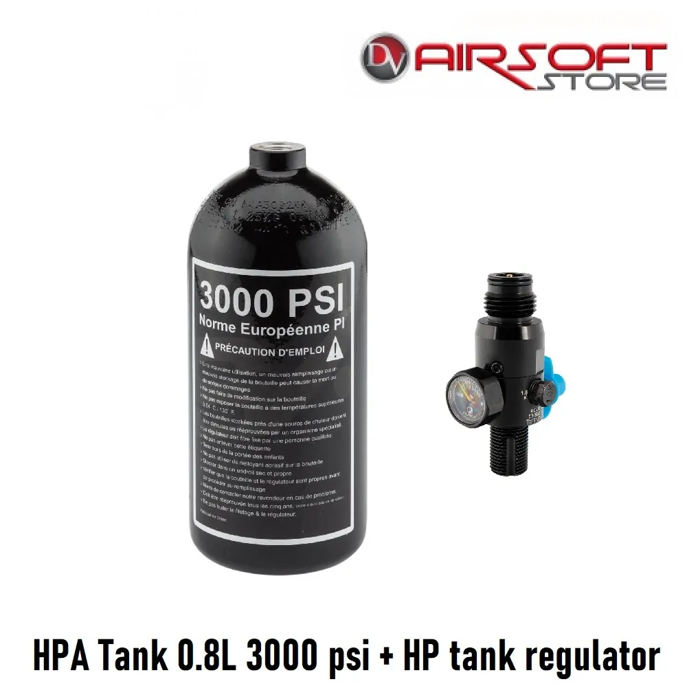 [2100000060122] HPA Tank 0.8L 3000 psi + HP tank regulator