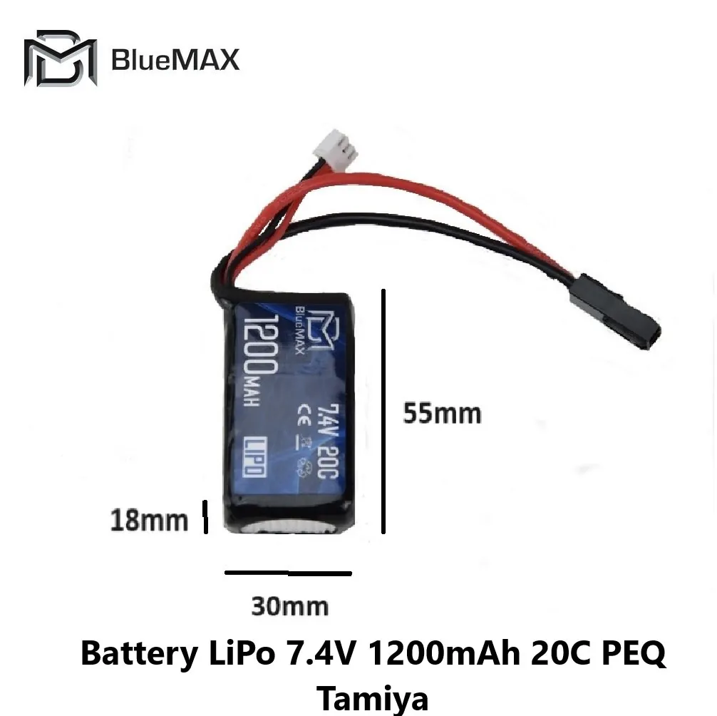 Battery LiPo 7.4V 1200mAh 20C PEQ Tamiya