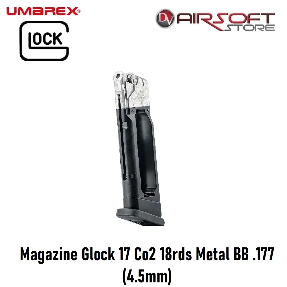 [2100000063932] Magazine Glock 17 Co2 18rds Metal BB .177 (4.5mm)
