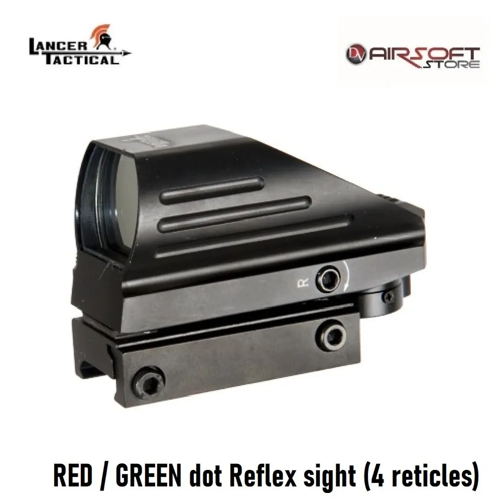 [2100000063949] RED / GREEN dot Reflex sight (4 reticles)