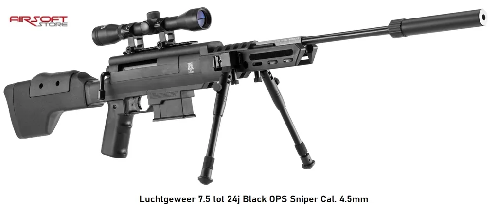[2100000064069] Airgun 24J Black OPS Sniper Cal. 4.5mm