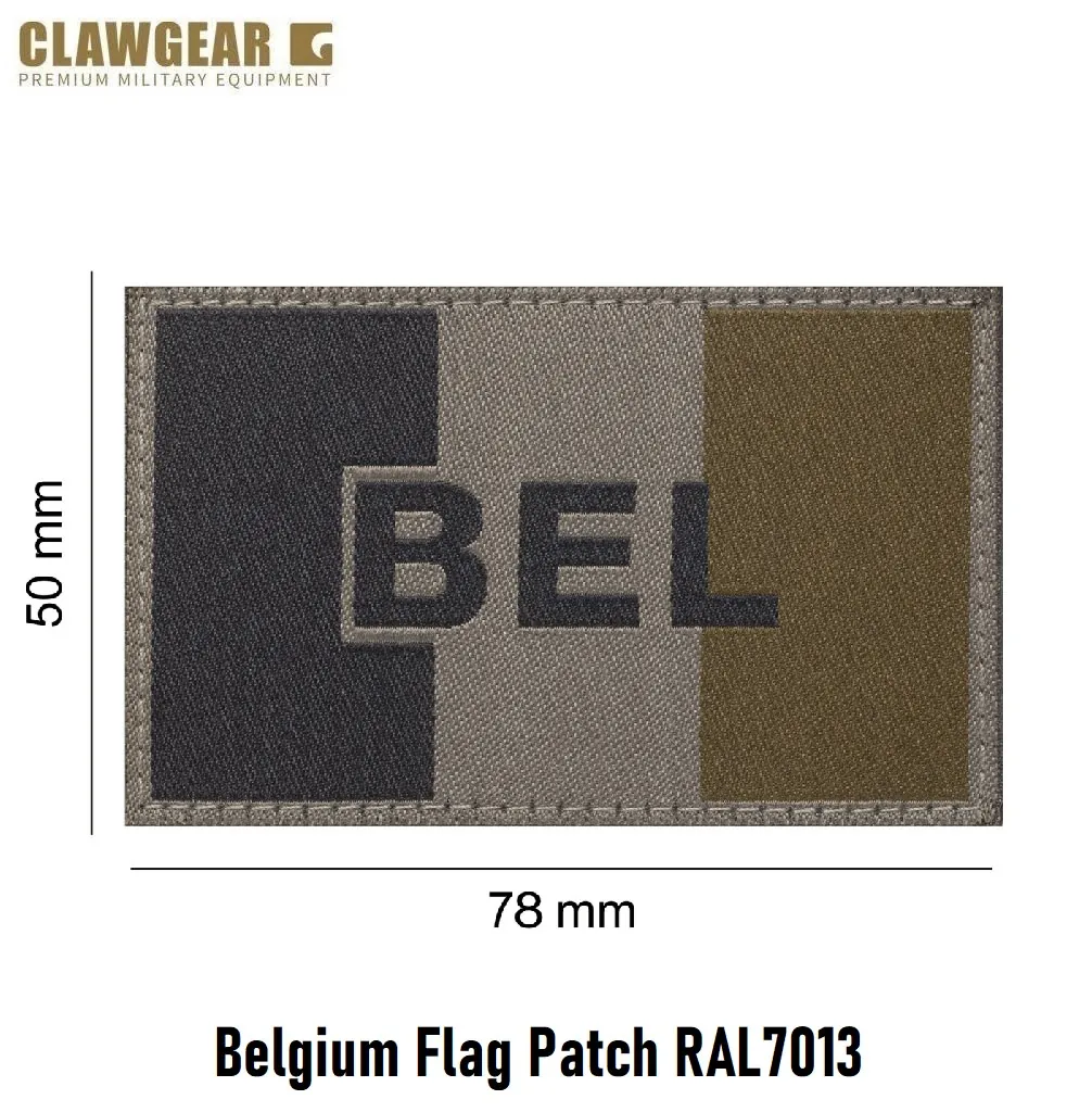 [2100000067138] Belgium Flag Patch RAL7013